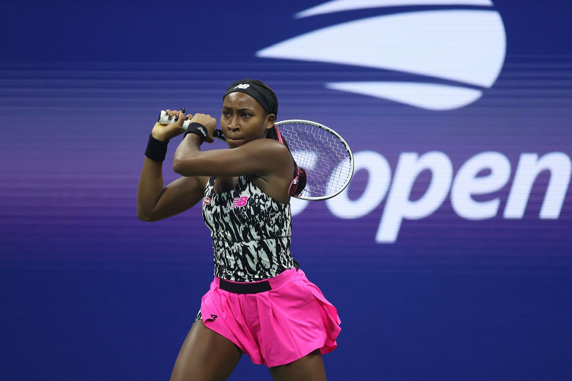 Gauff in action at the 2021 US Open.