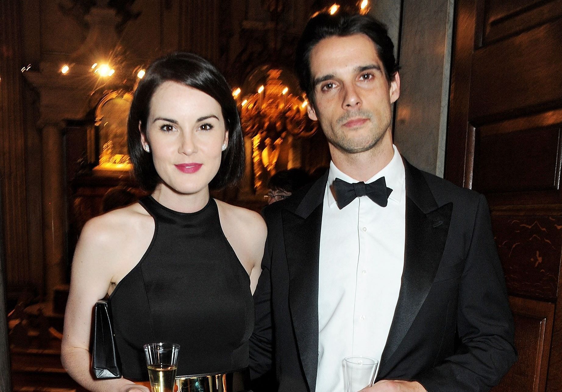 Michelle Dockery with her late fianc&eacute; John Dineen (Image via David M. Benett/Centrepoint/Getty Images)