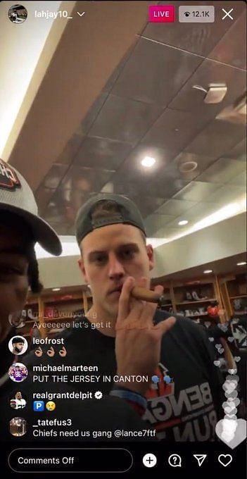 Joe Burrow and Ja'Marr Chase's fathers celebrate Bengals' win