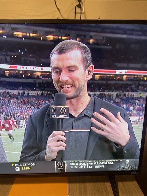 Twitter reacts to Andrew Luck's appearance at the national championship game