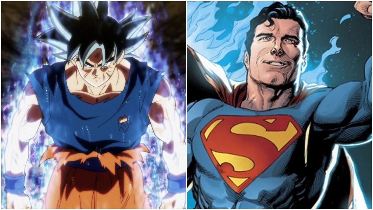 In a fight between Goku (left) and Superman (right), who would win? (Image via Sportskeeda)