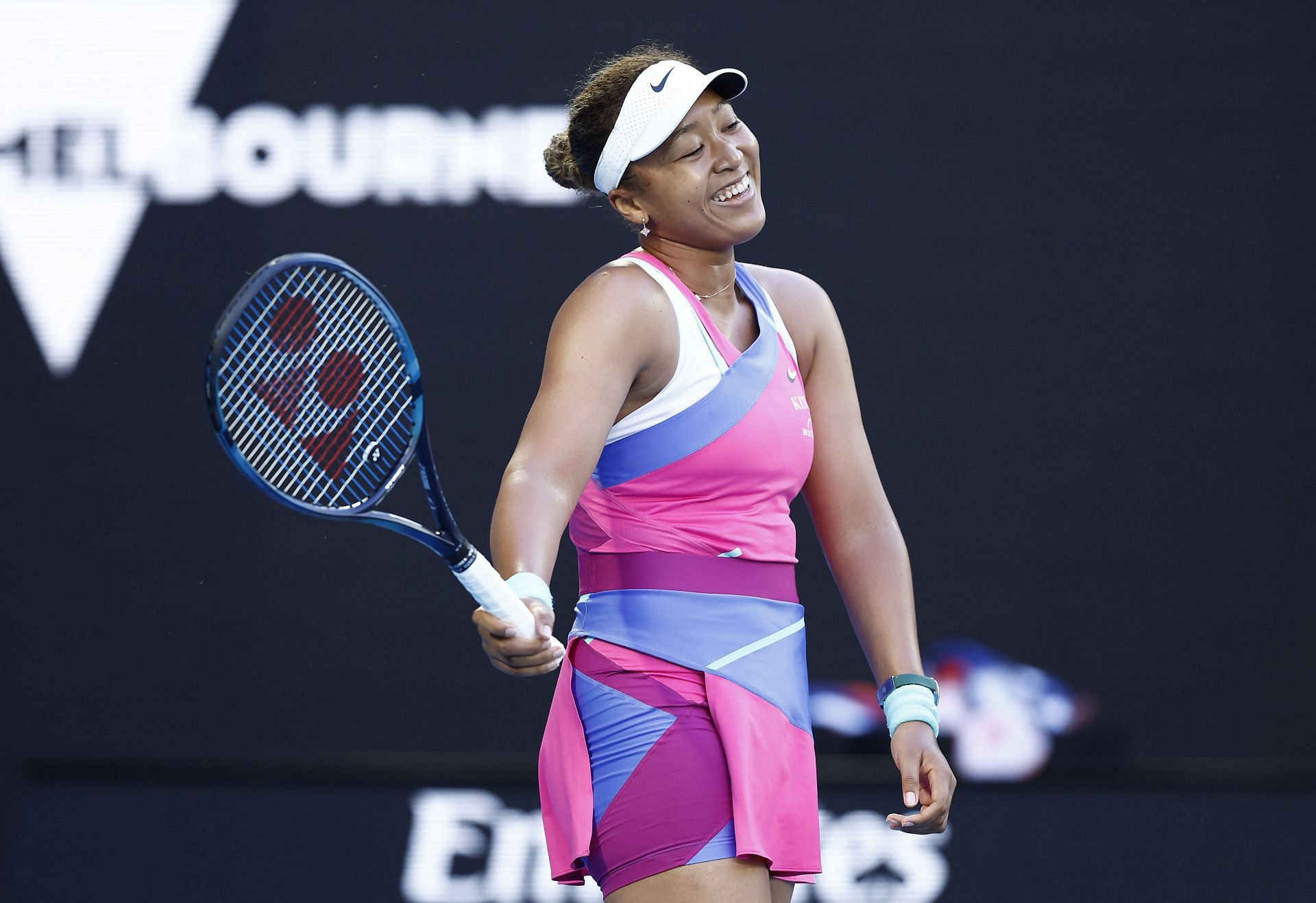 Naomi Osaka during her second-round match on Wednesday