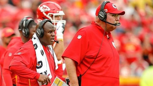 Chiefs offensive coordinator Eric Bienemy and head coach Andy Reid (photo:Fox News)