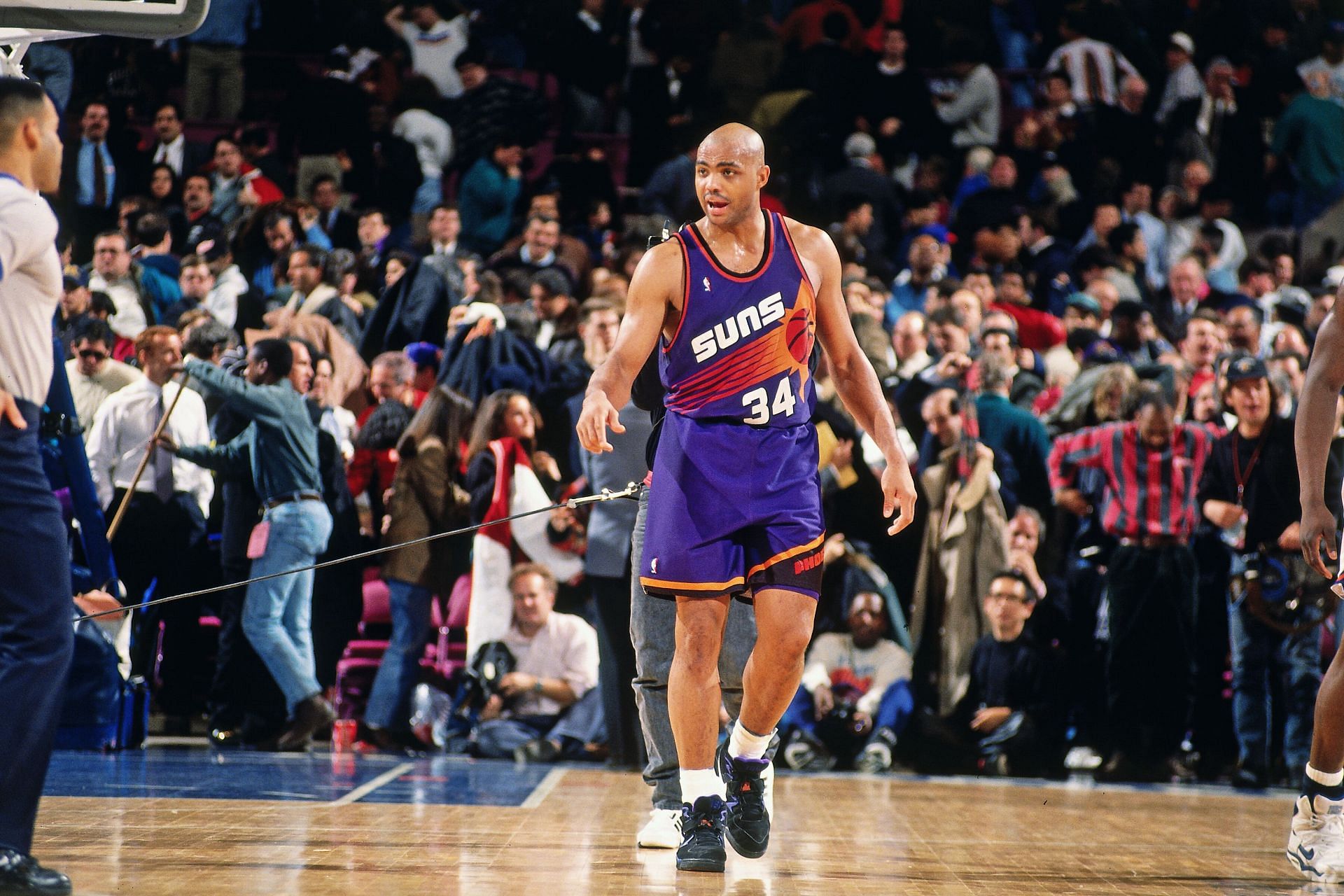 Charles Barkley playing for the Suns.