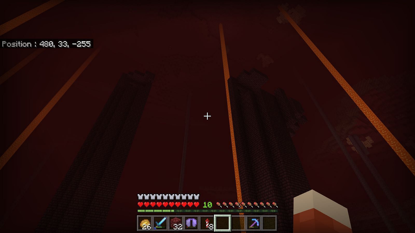 Nether fortress generating on positive x axis (Image via Minecraft)