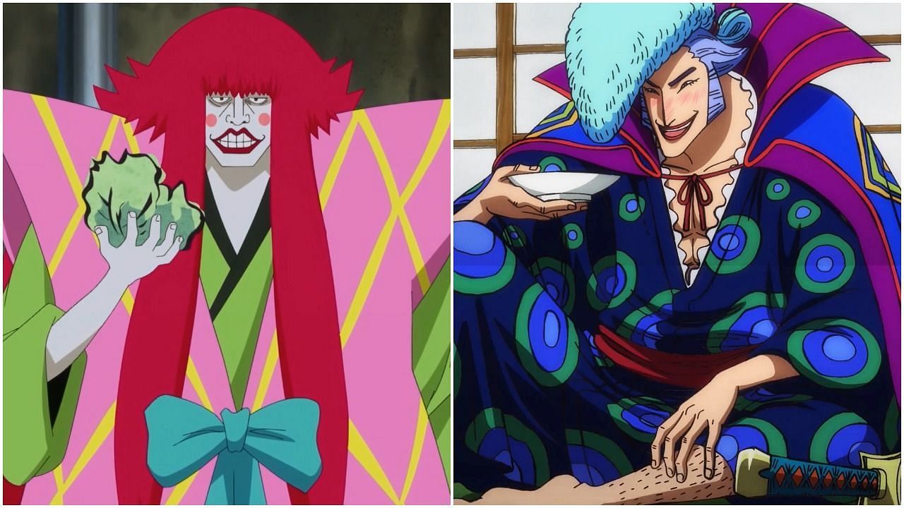 Kanjuro (left) and Kyoshiro (right) as seen in the One Piece anime (Image via Toei Animation)