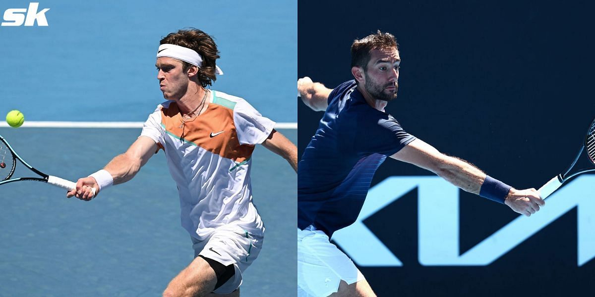 Andrey Rublev takes on Marin Cilic in the third round of the Australian Open