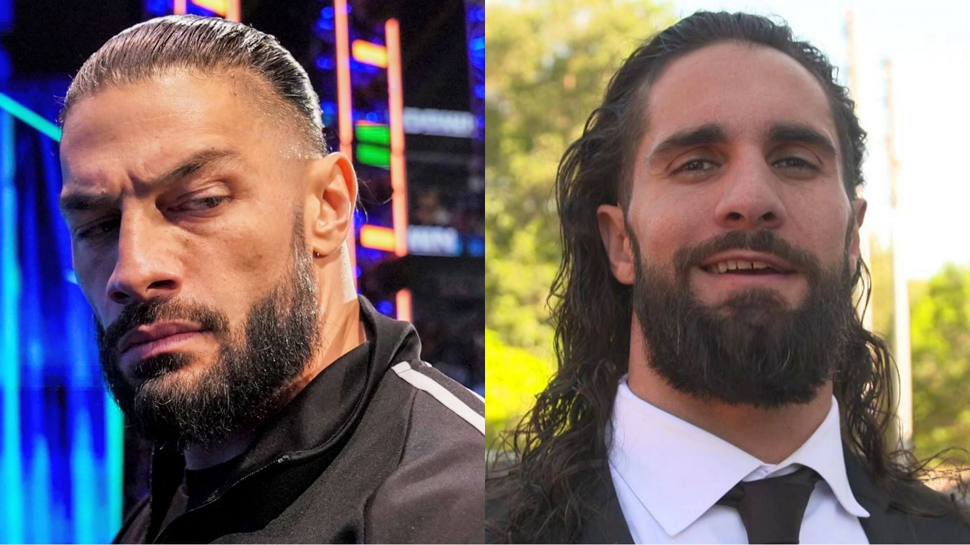 Roman Reigns (left) and Seth Rollins (right)