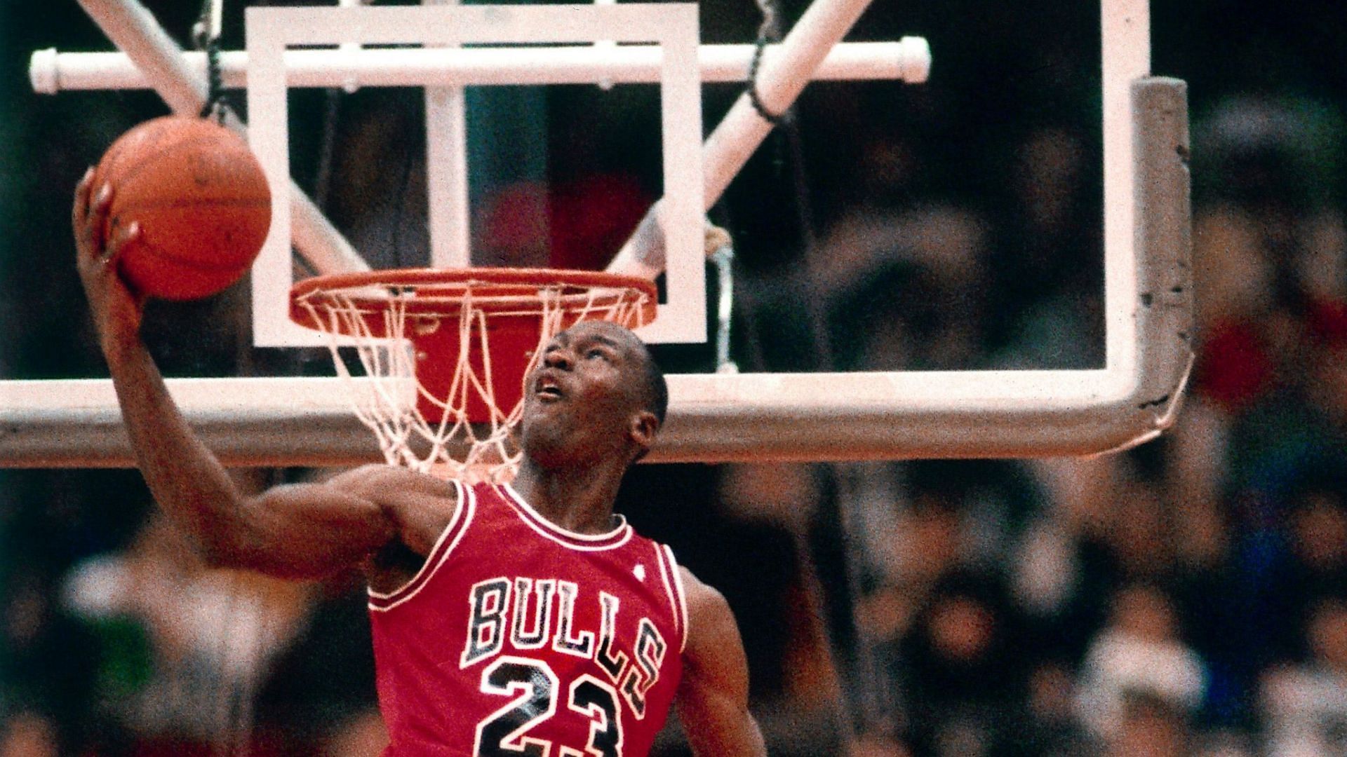 Michael Jordan in action for the Chicago Bulls in 1988.