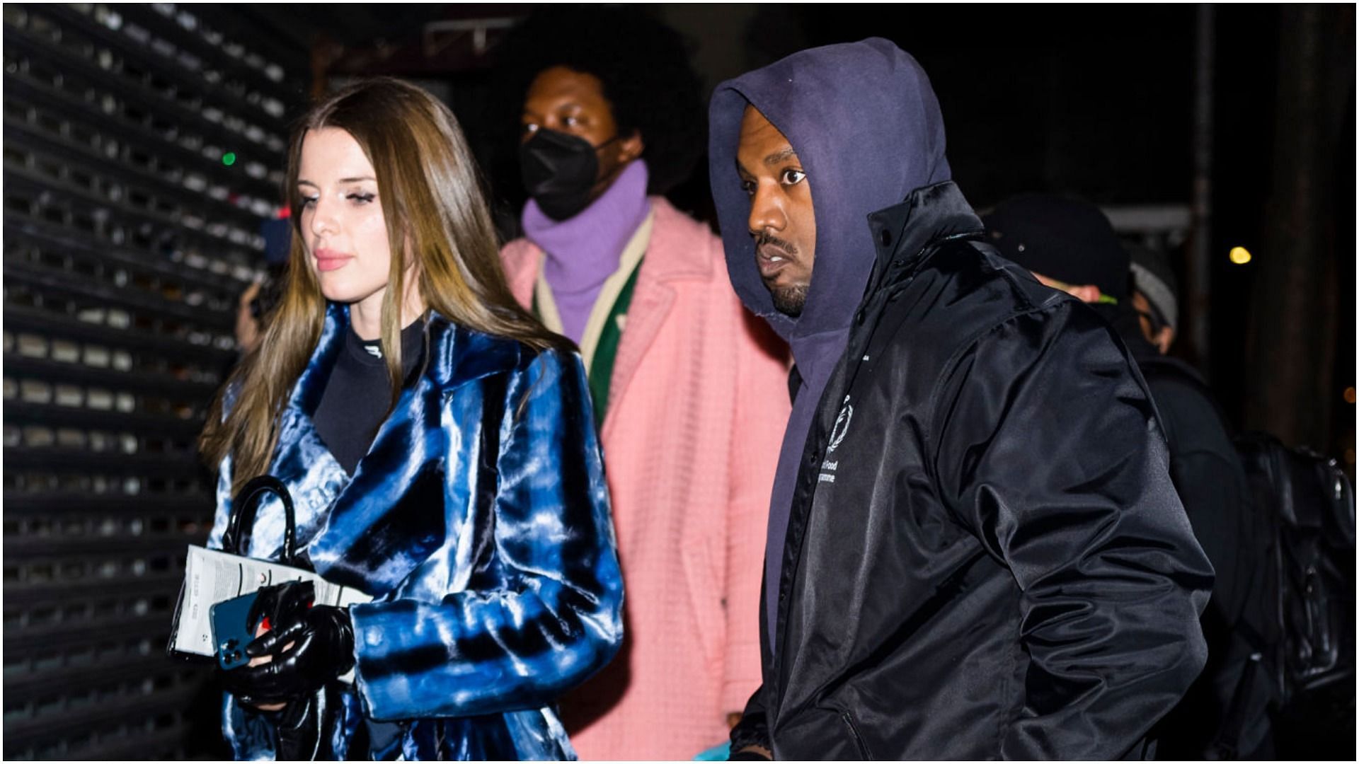Julia Fox and Kanye West are seen in Greenwich Village on January 04, 2022, in New York City (Image via Gotham/Getty Images)
