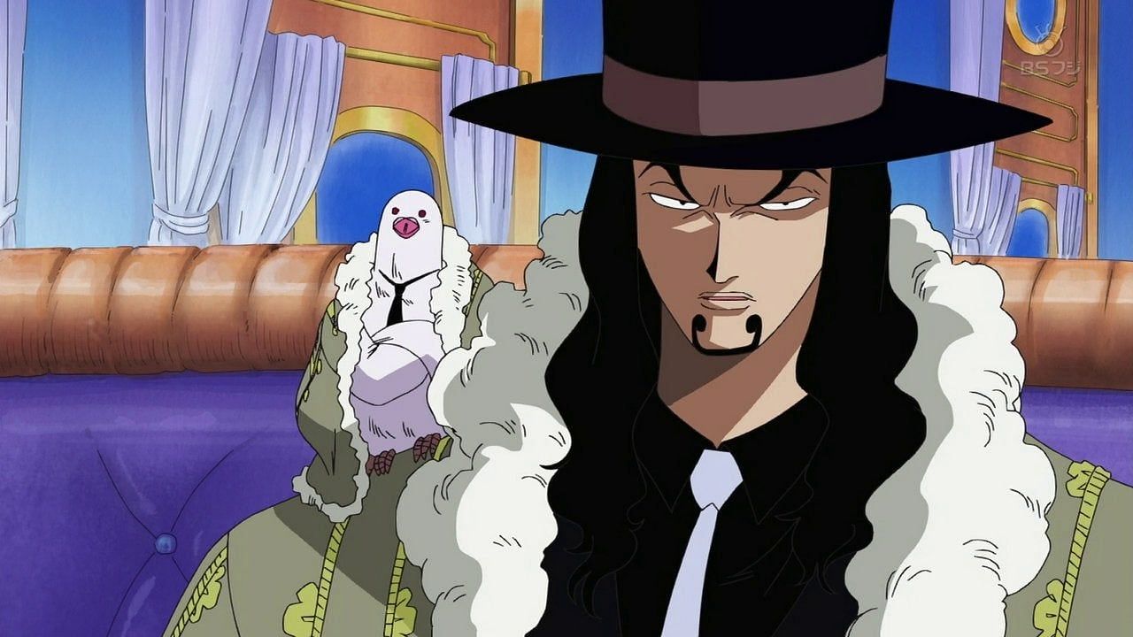 Rob Lucci seen in his human form during the anime&#039;s Enies Lobby arc (Image via Toei Animation)