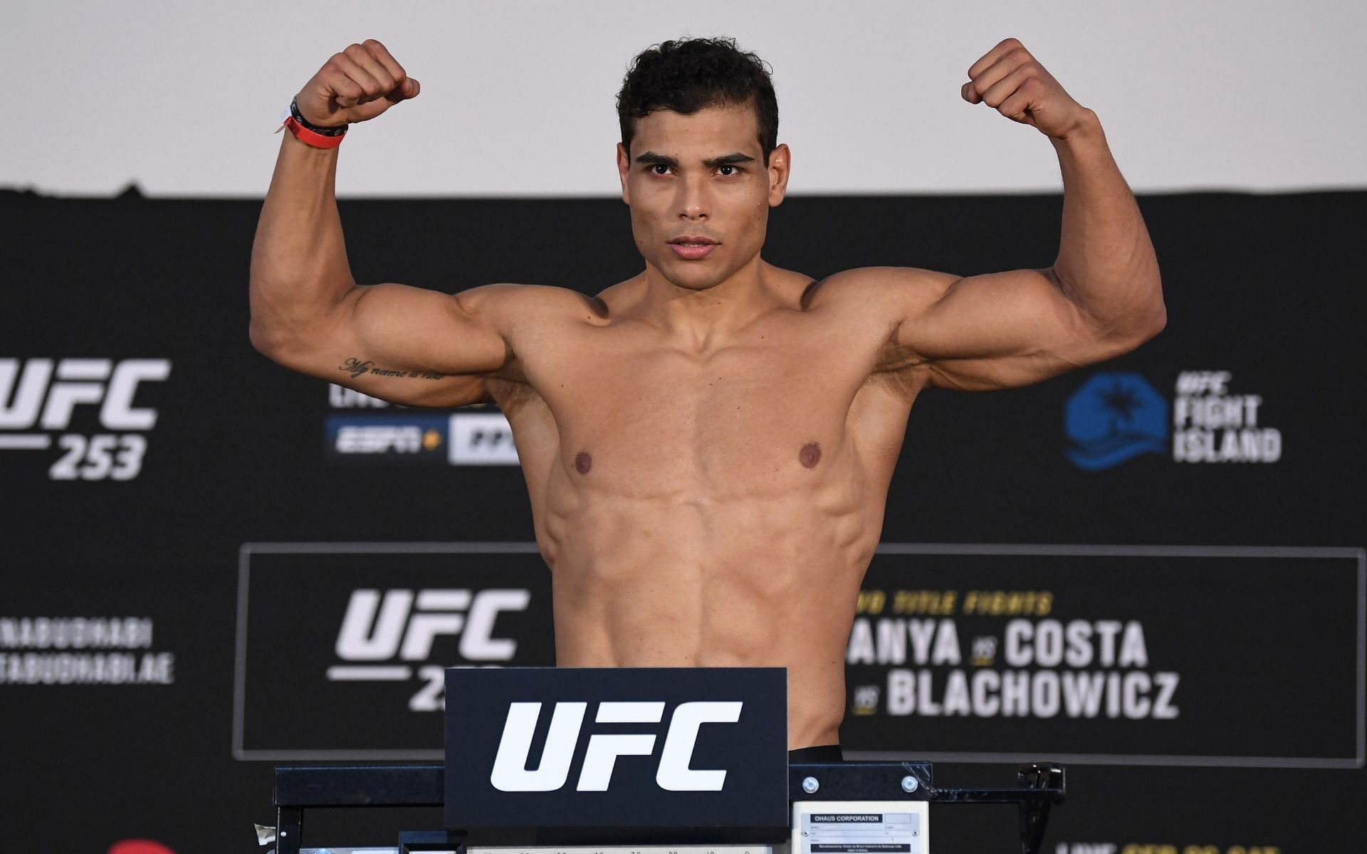 No.5 UFC middleweight contender Paulo Costa at the UFC 253 weigh in ceremony