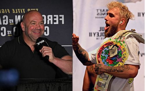 Dana White(left); Jake Paul(right)