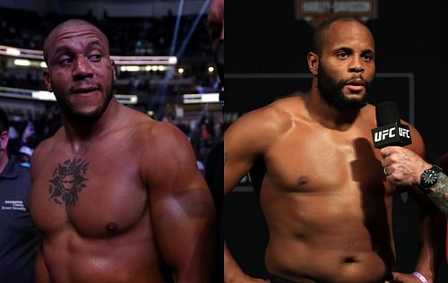 Ciryl Gane (left) & Daniel Cormier (right)