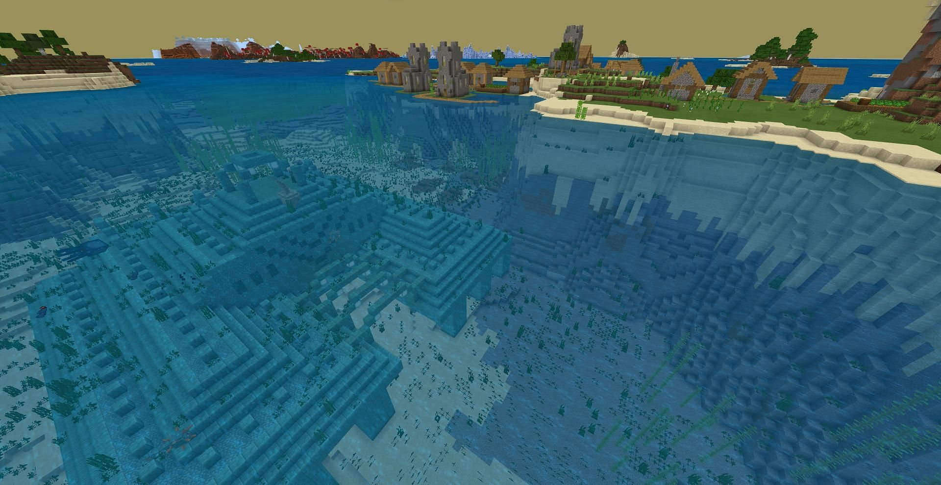 Ocean monument (Image via Minecraft)