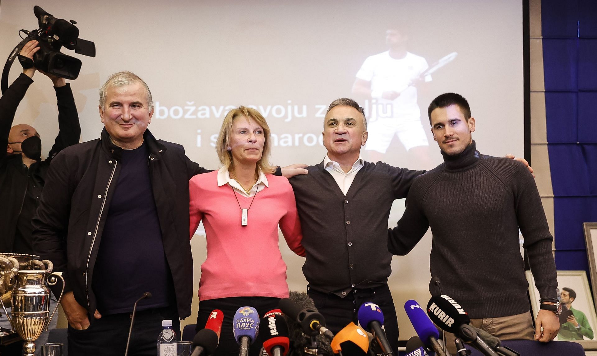 Press Conference with Family of Novak Djokovic After he Wins Court Battle to Stay in Australia