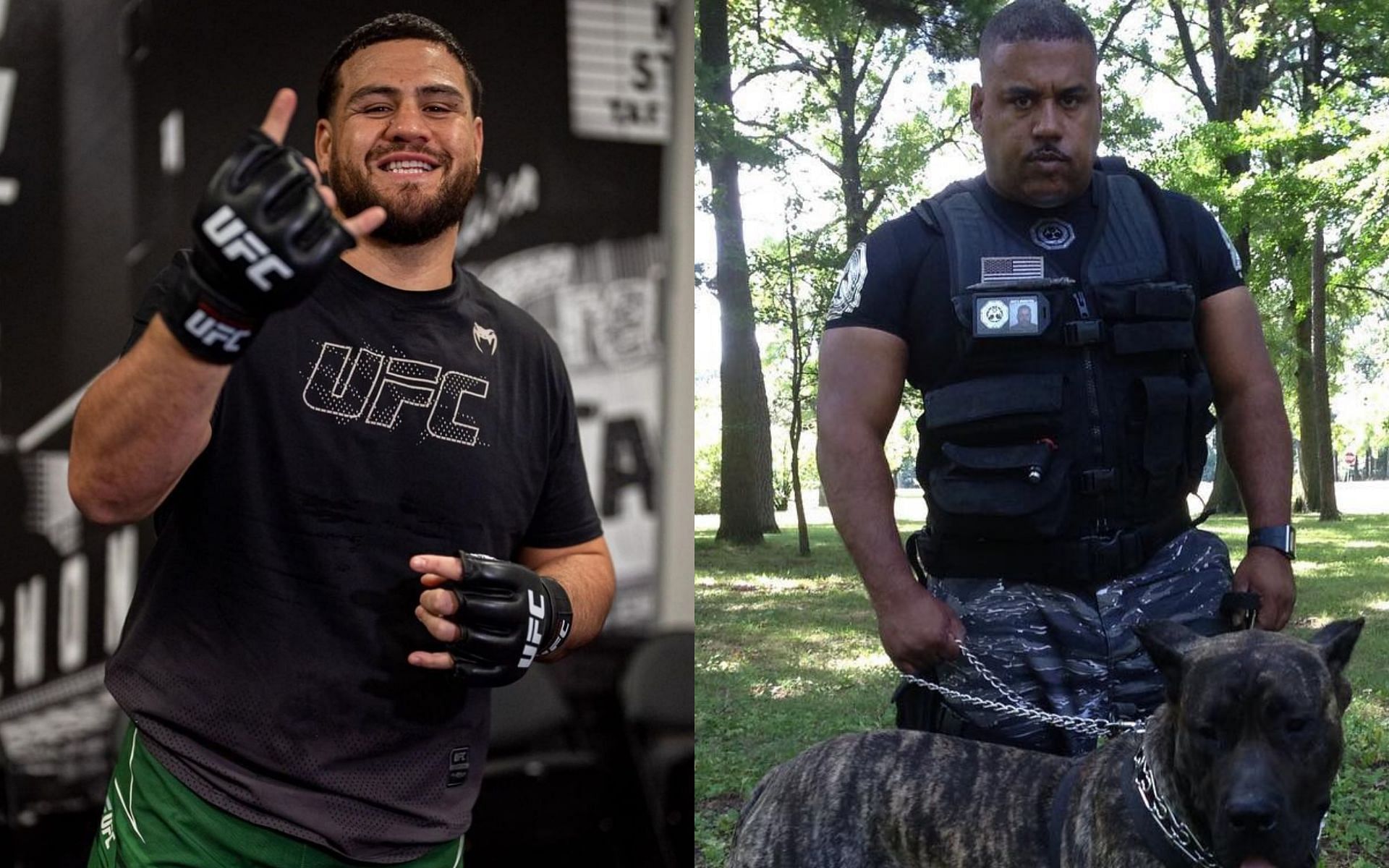 Tai Tuivasa (Left), Dale Brown (Right) [Image credits @bambamtuivasa, @threat_manager on Instagram]