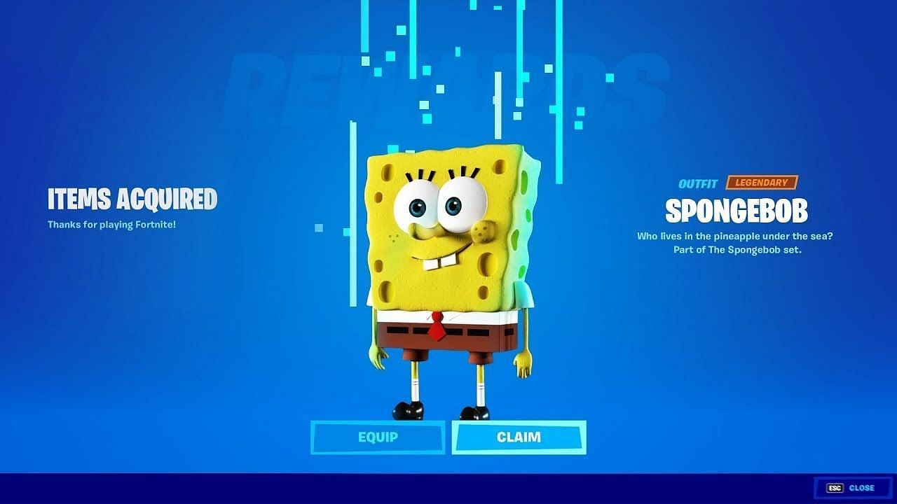 SpongeBob was recently teased for an introduction in the game (Image via Epic Games)