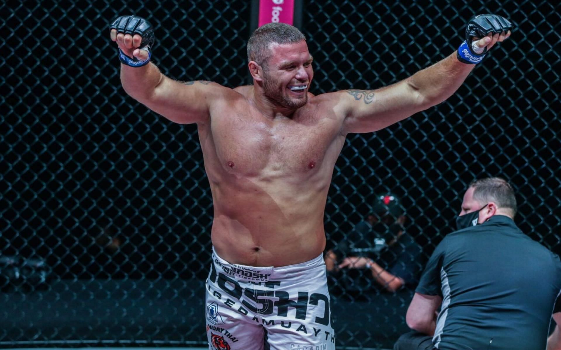 Anatoly Malykhin celebrates a victory. | [Photo: ONE Championship]