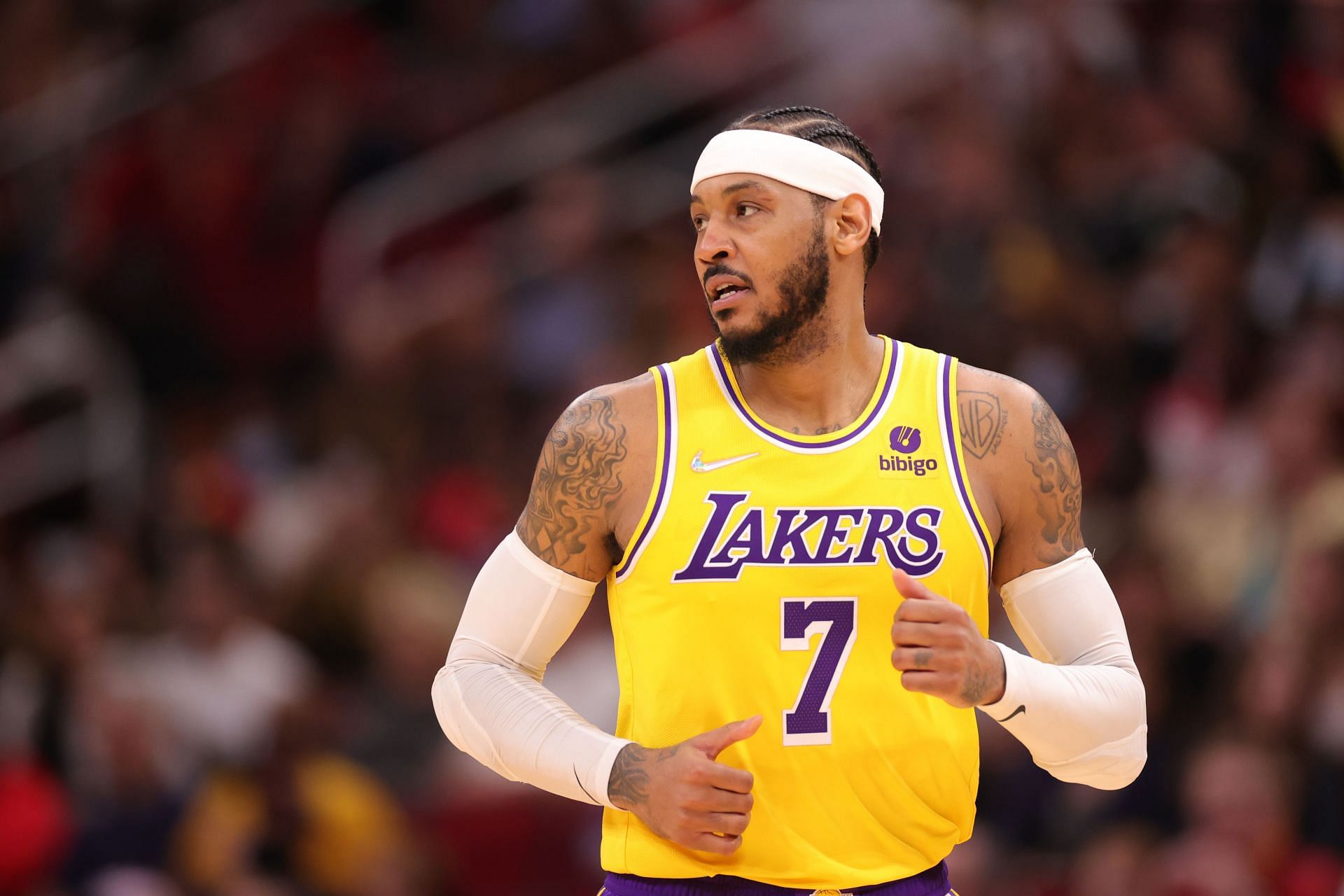 Carmelo Anthony #7 of the Los Angeles Lakers