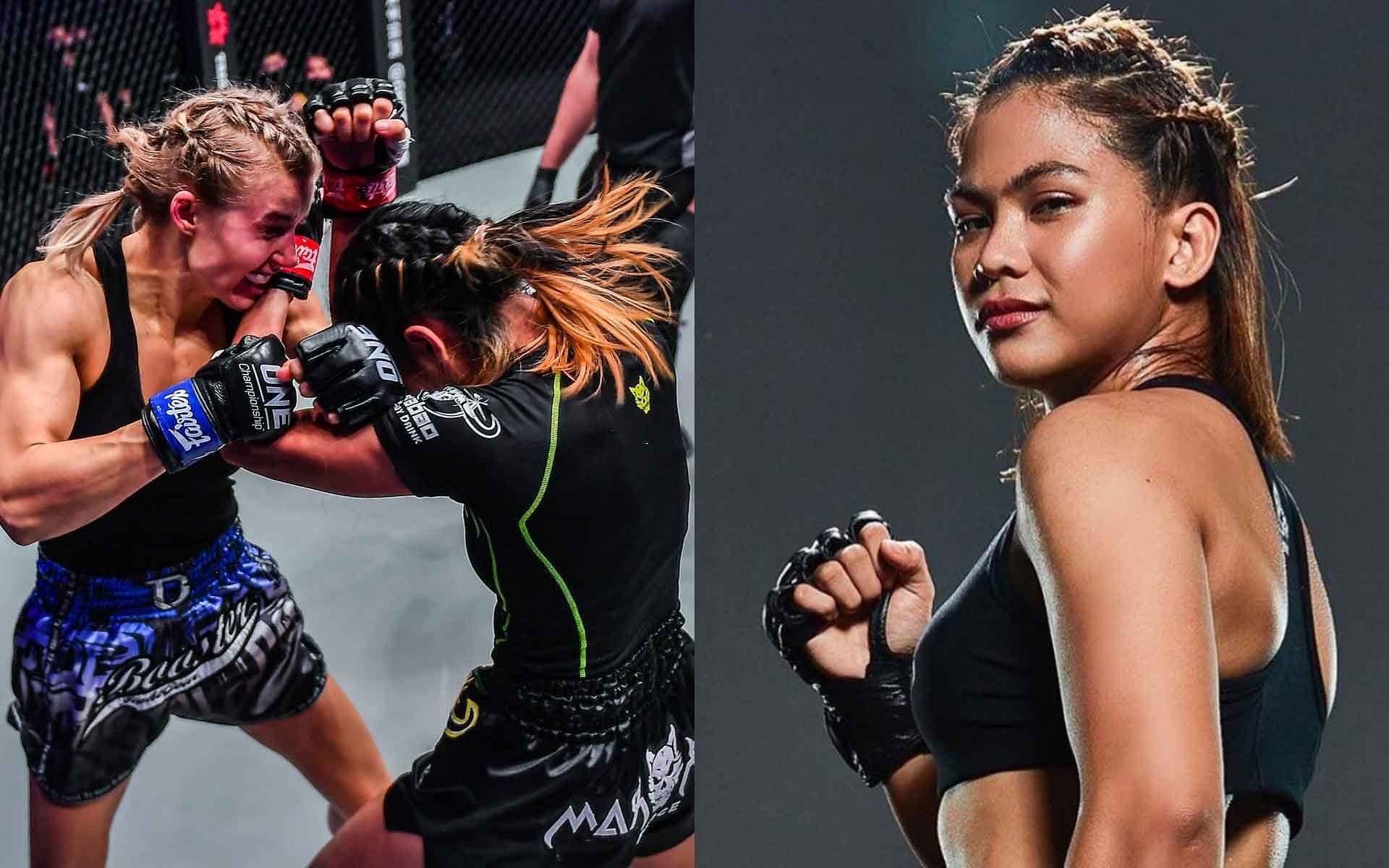 Denice Zamboanga (right) comments on Supergirl vs. Ekaterina Vandaryeva [Photo: ONE Championship]