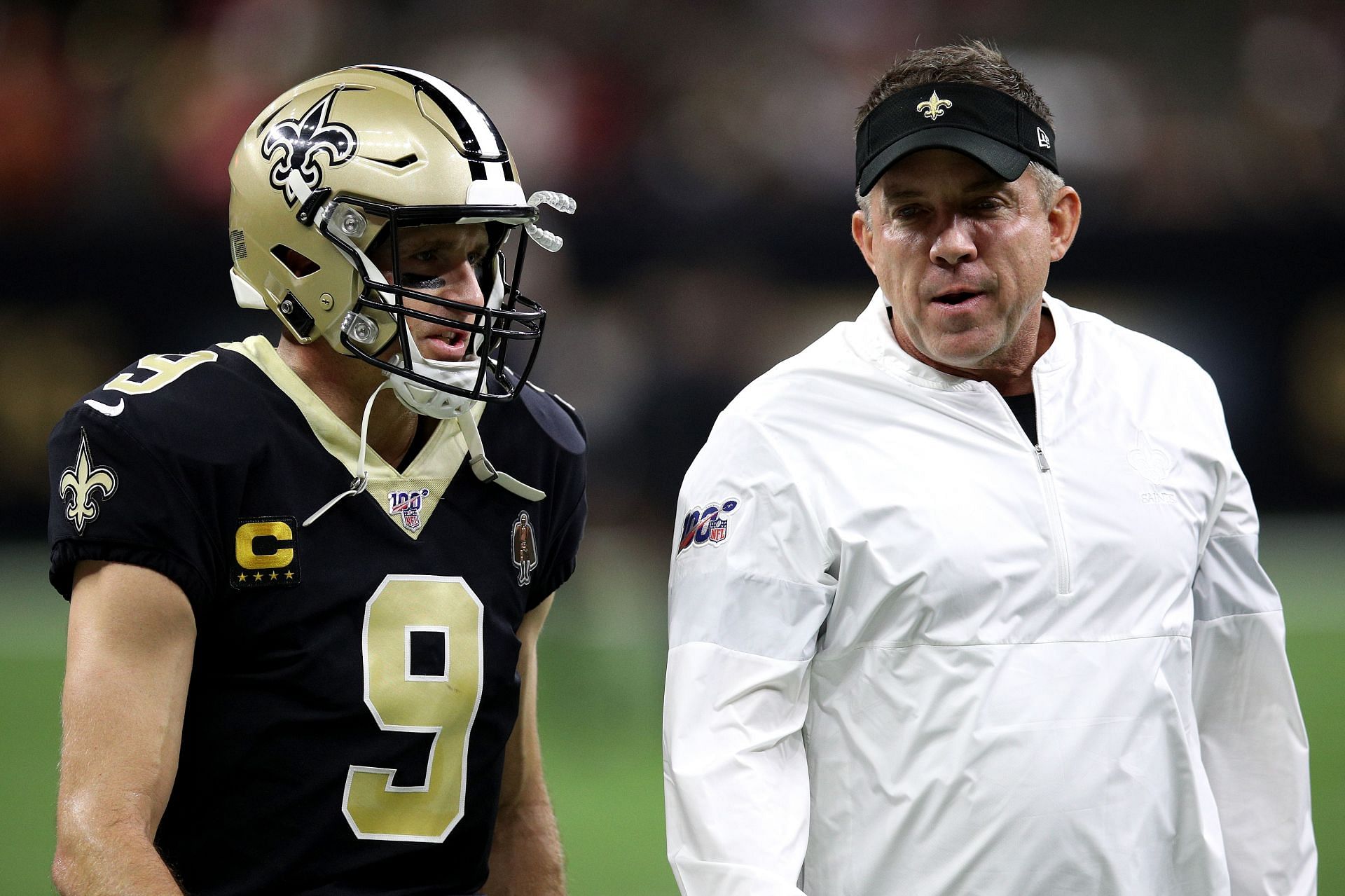 New Orleans Saints' Drew Brees and Sean Payton