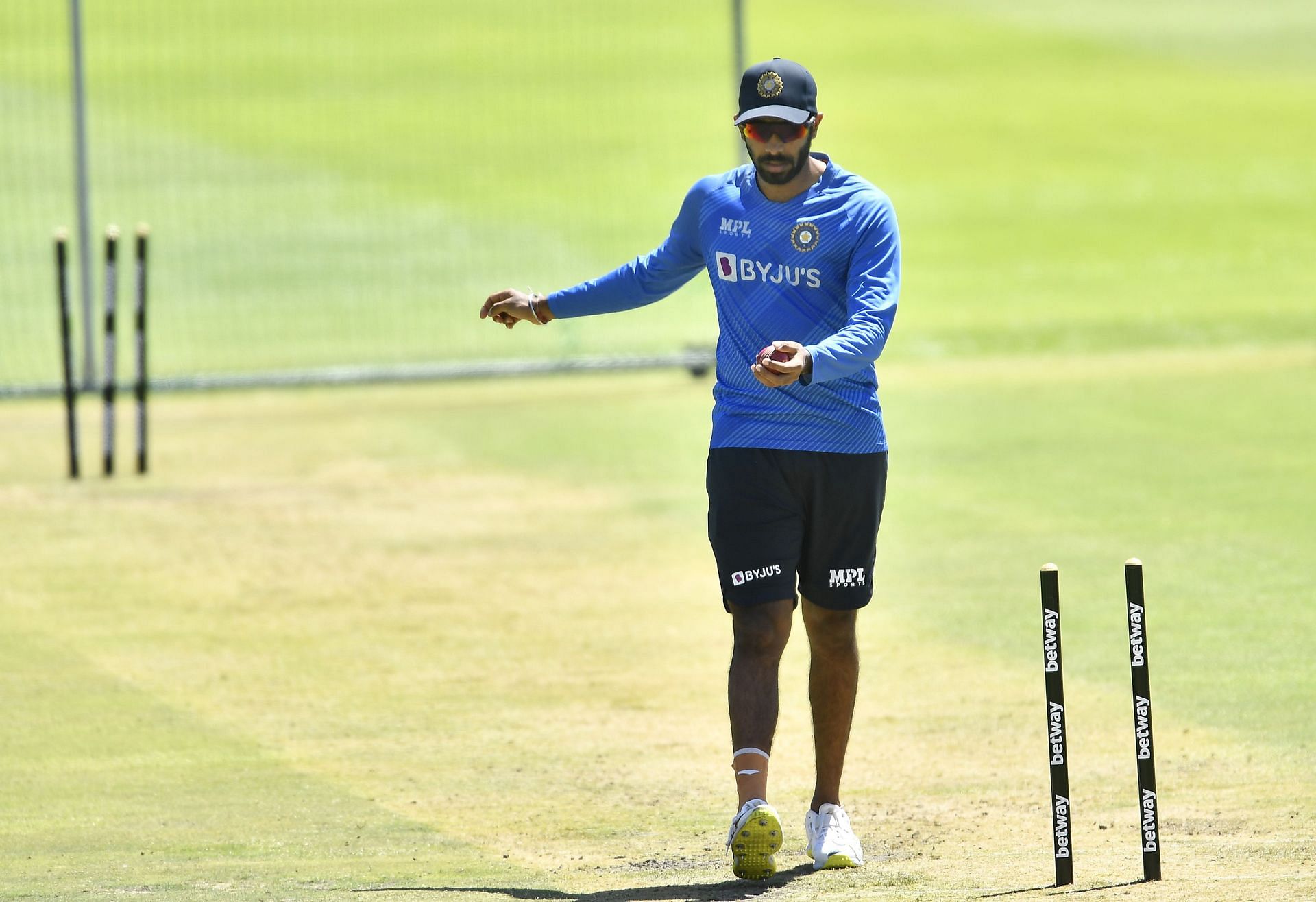Jasprit Bumrah during a net session. Pic: Getty Images