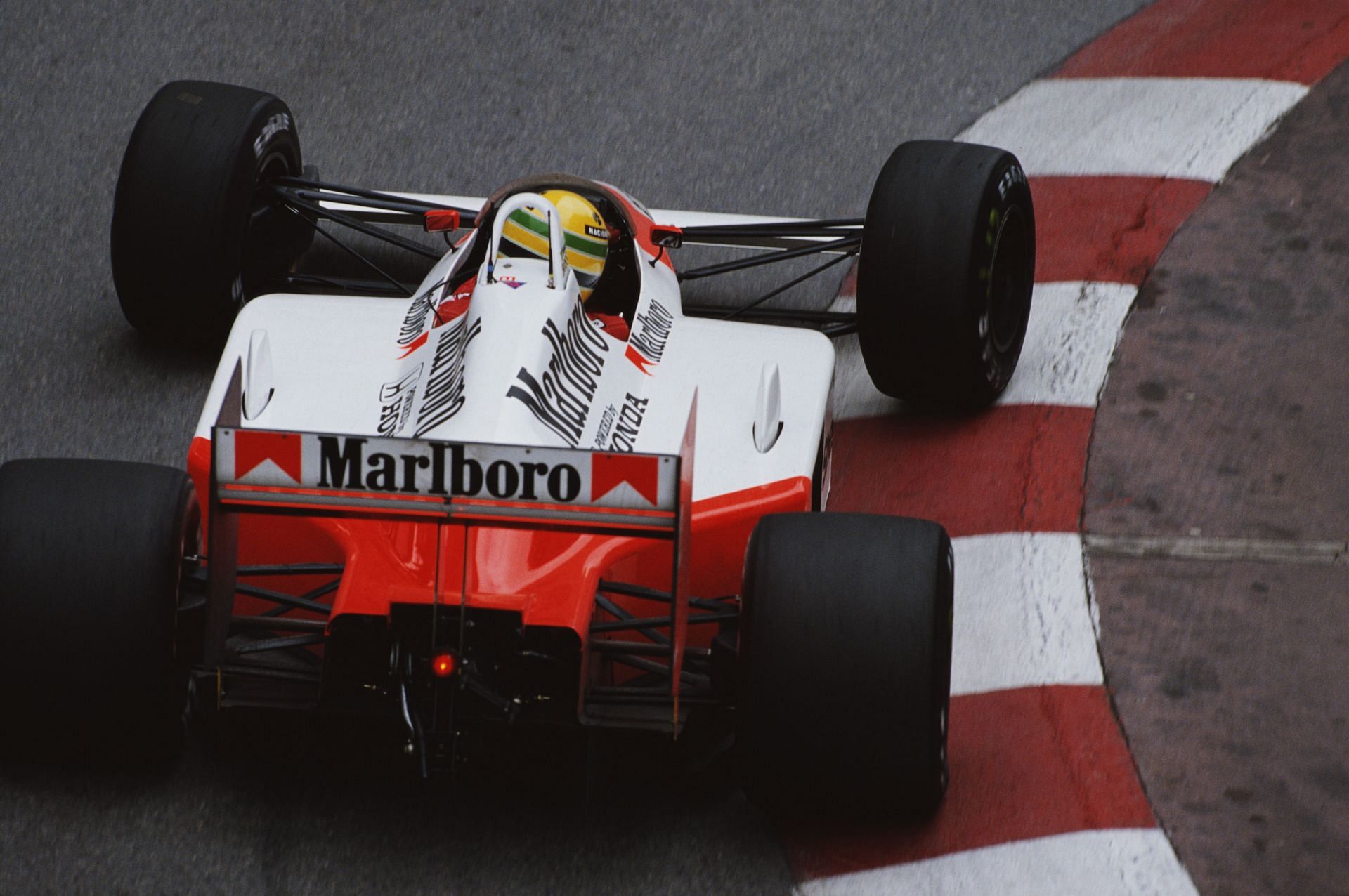 Grand Prix of Monaco - Ayrton Senna takes a right-hander (Photo by Oli Tennent/Getty Images)