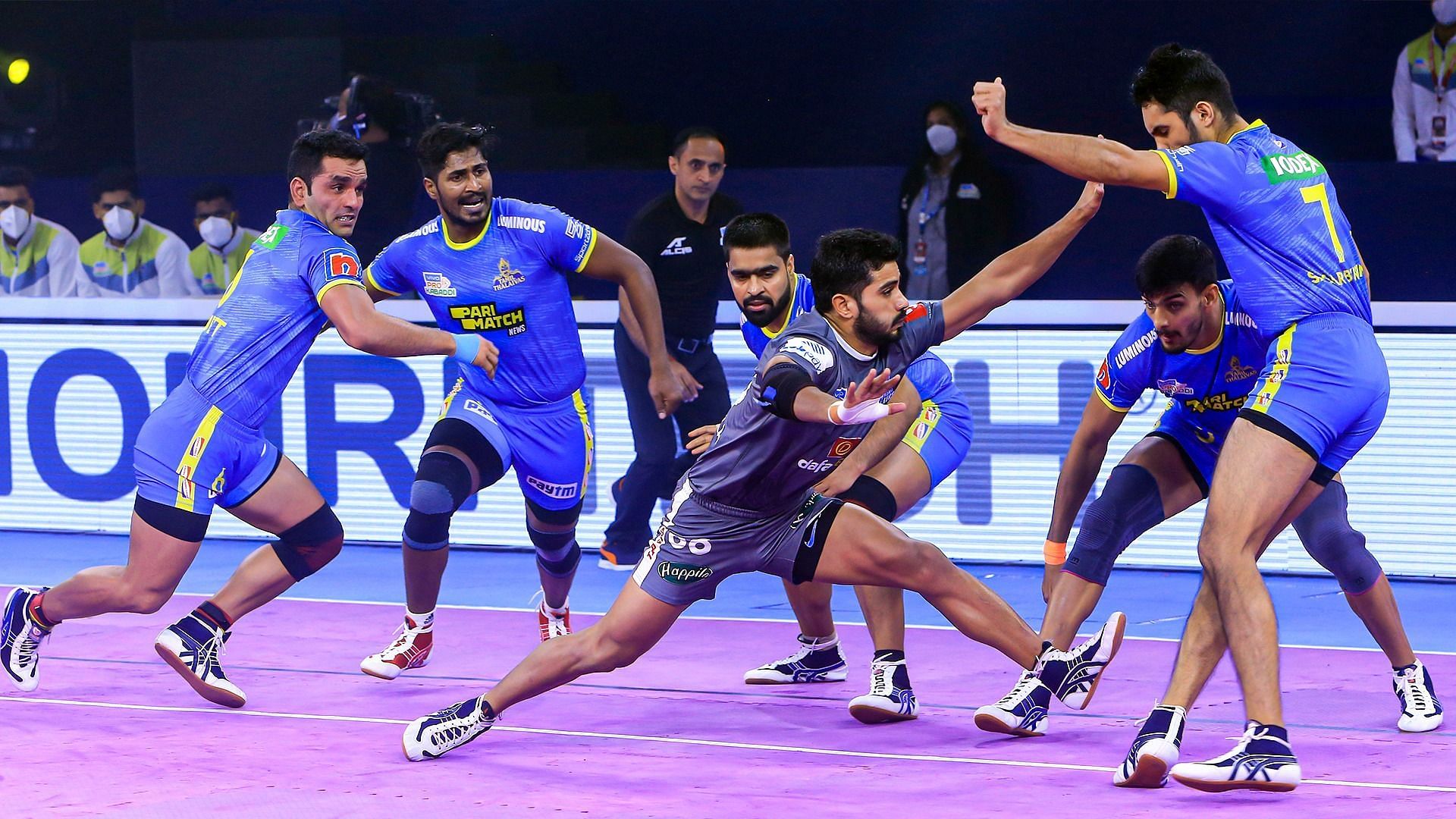 Tamil Thalaivas and Haryana Steelers were in action during the first match on January 10, 2022 (Image: Pro Kabadi/Facebook)