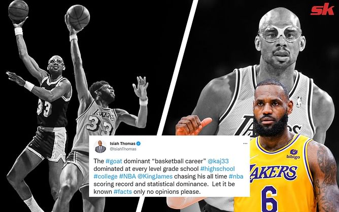 “LeBron James chasing his all-time NBA scoring record and statistical dominance” – Isiah Thomas heaps praise on Kareem Abdul-Jabbar