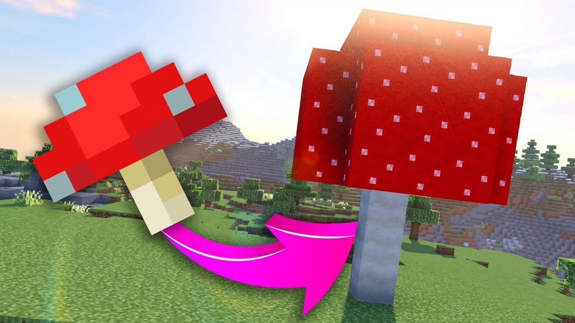 Mushrooms are exciting items in Minecraft (Image via YouTube/OMGcraft)