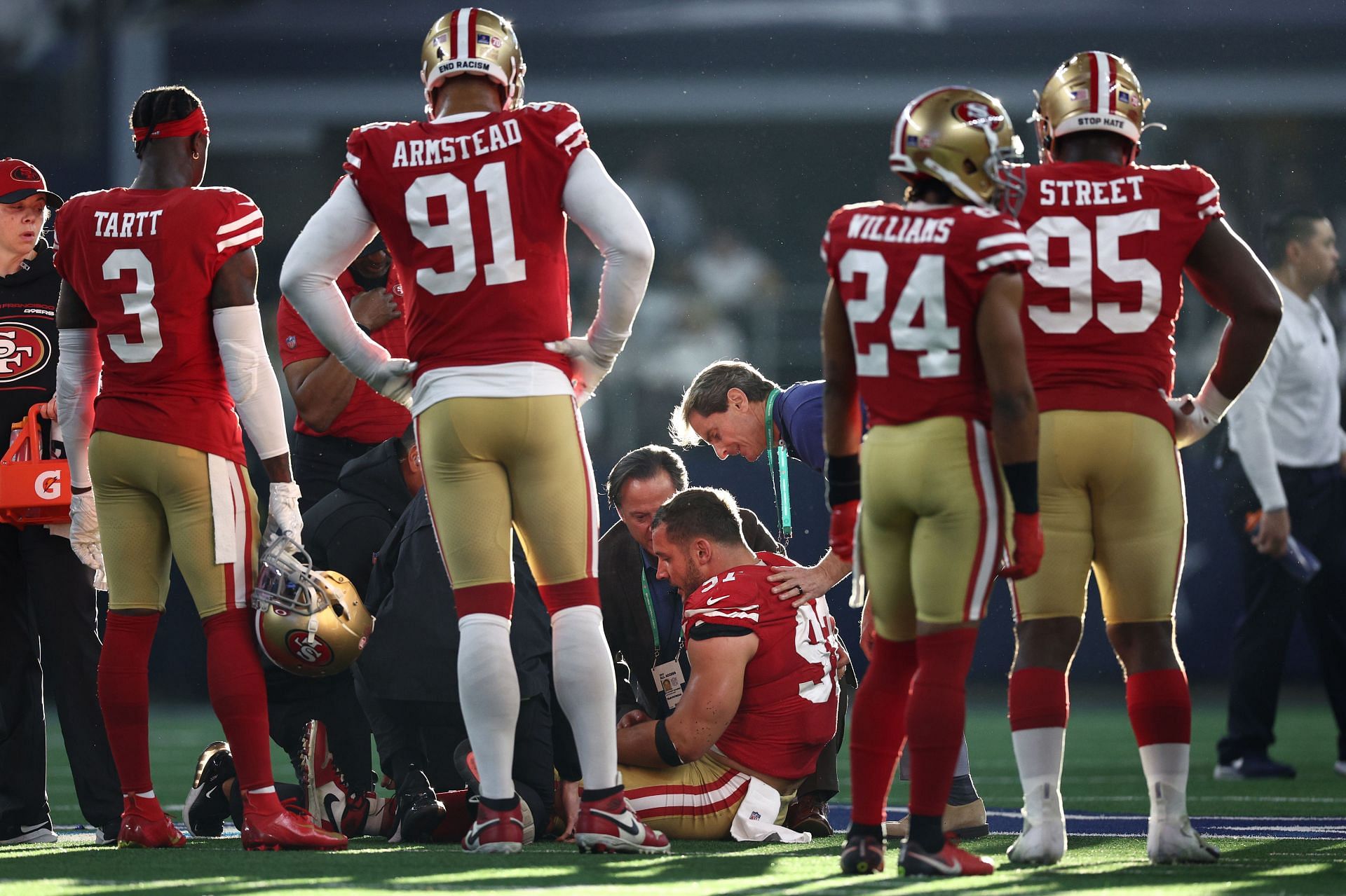 Fred Warner injury: 49ers LB suffers injury in NFC Championship