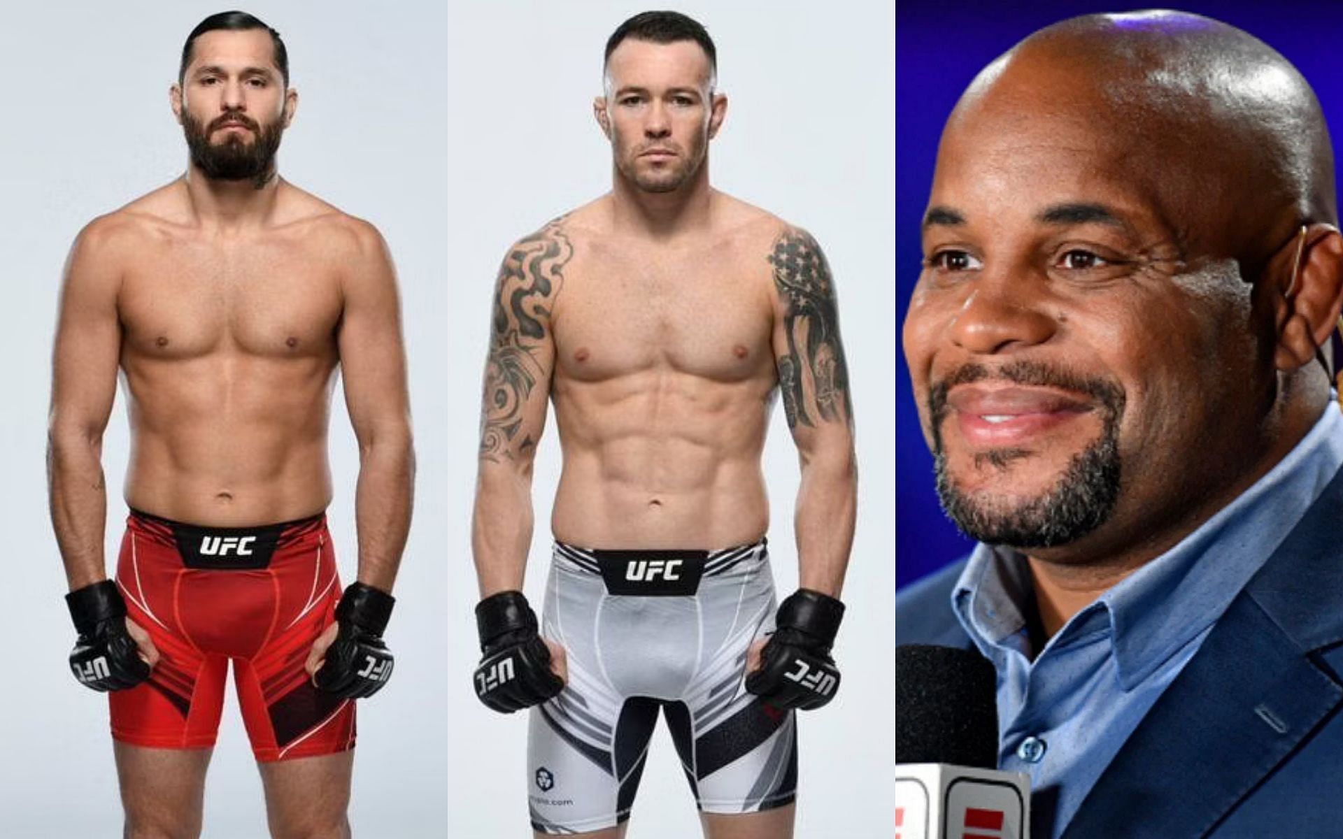 Jorge Masvidal, Colby Covington, and Daniel Cormier (left to right) [Masvidal and Covington images Courtesy: @colbycovmma and @gamebredfighter on Instagram]