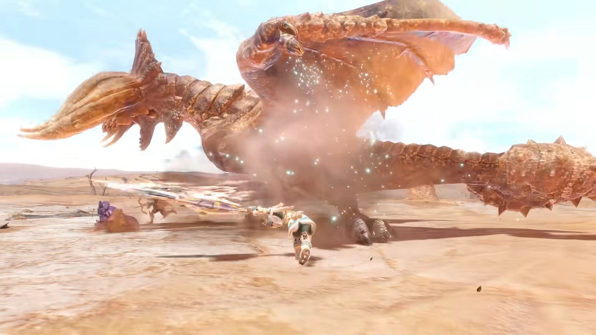 The Sandy Plains has plenty of dangers (Image via Capcom)