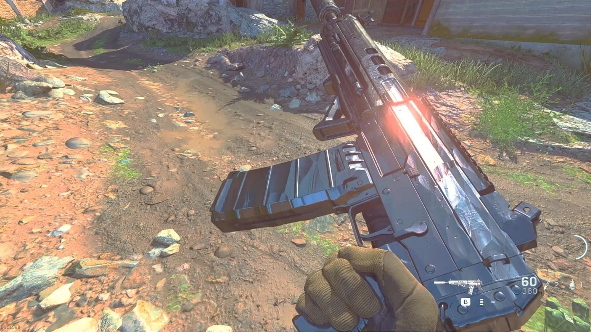 A Call of Duty player inspecting their weapon (Image via Activision)