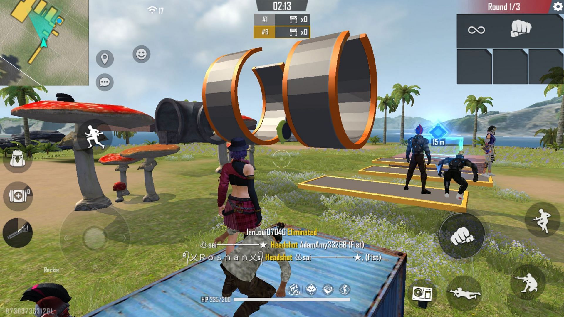 The Parkour mode is quite fun to play (Image via Garena)