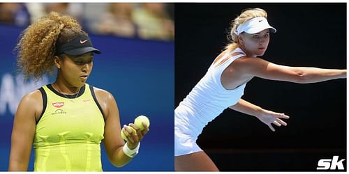 Naomi Osaka (L) will take on Maryna Zanevska in Melbourne