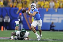 Matt Corral injury: What happened to Ole Miss Rebels QB during Sugar Bowl?