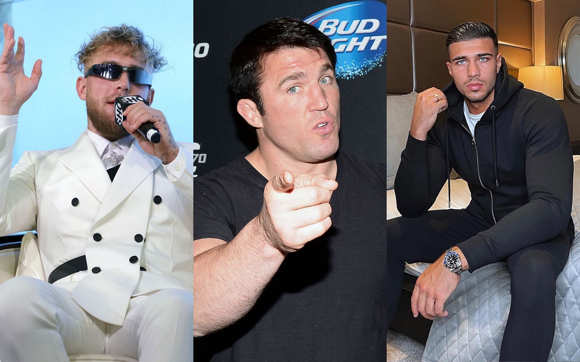 Jake Paul (left), Chael Sonnen (center) and Tommy Fury (right) [Image Credits- @tommyfury on Instagram]