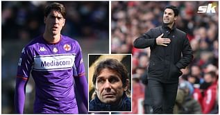 "I don't like to speak about players of other clubs" - Antonio Conte reacts to rumors of Arsenal working on a deal for Dusan Vlahovic