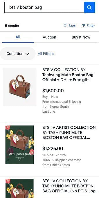 Mute Boston Bag' designed by BTS's V already sold out in Japan before going  on sale