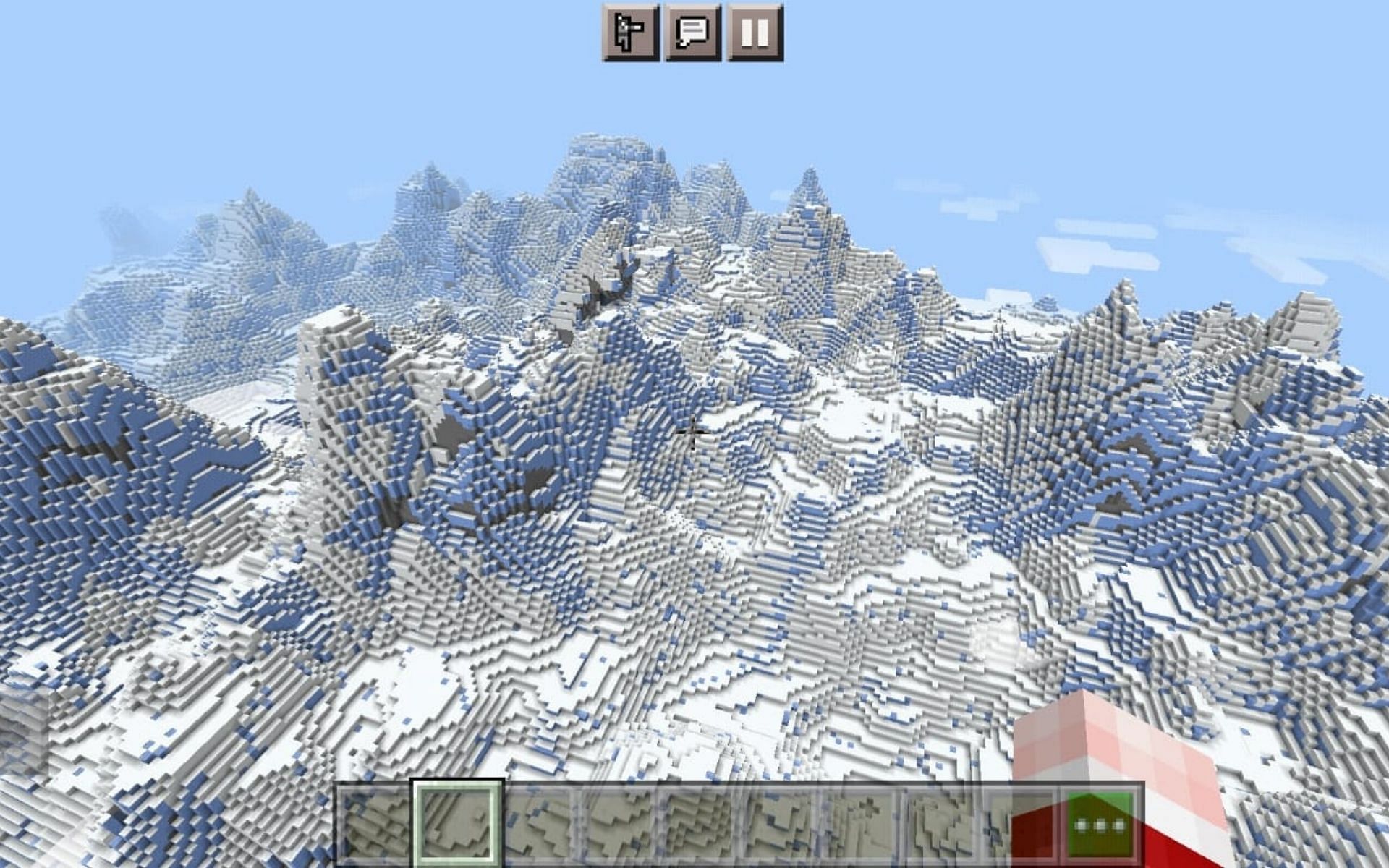 Giant Frozen Peaks (Image via Minecraft)