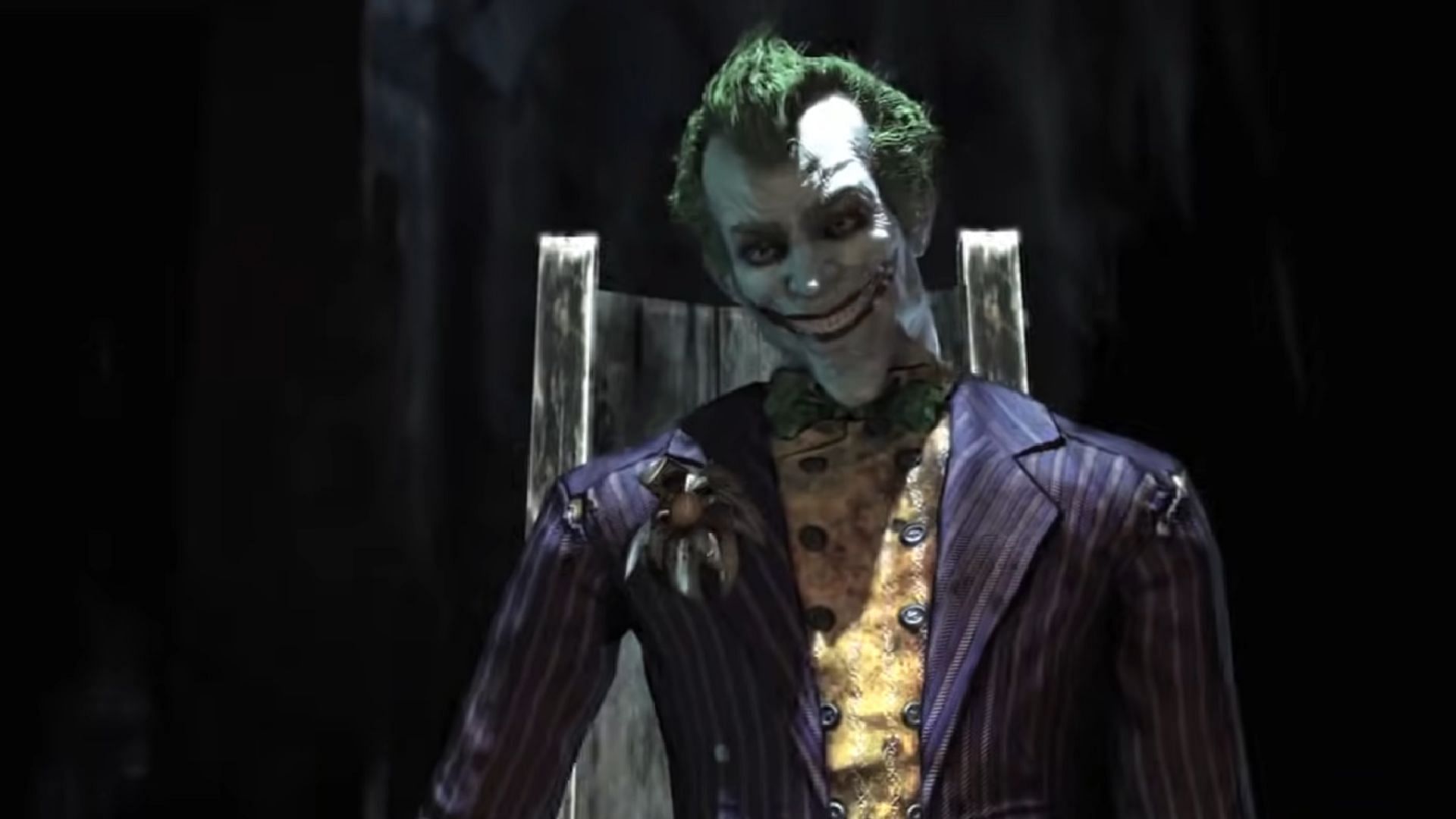 The Joker as he appears in the Arkham series (Image via Rocksteady/YouTube)