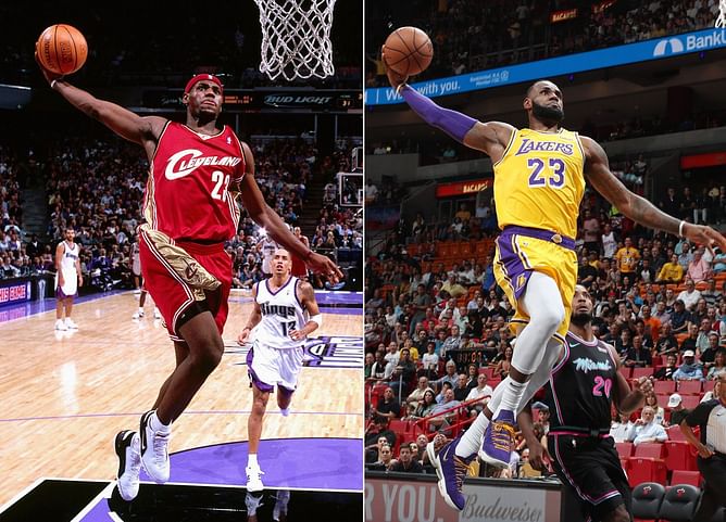 "Young King" - LeBron James shares a video of him being an absolute menace in his rookie year in the NBA