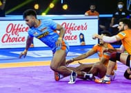 Maninder Singh scored 13 raid points for Bengal Warriors (Image: Pro Kabaddi/Facebook)