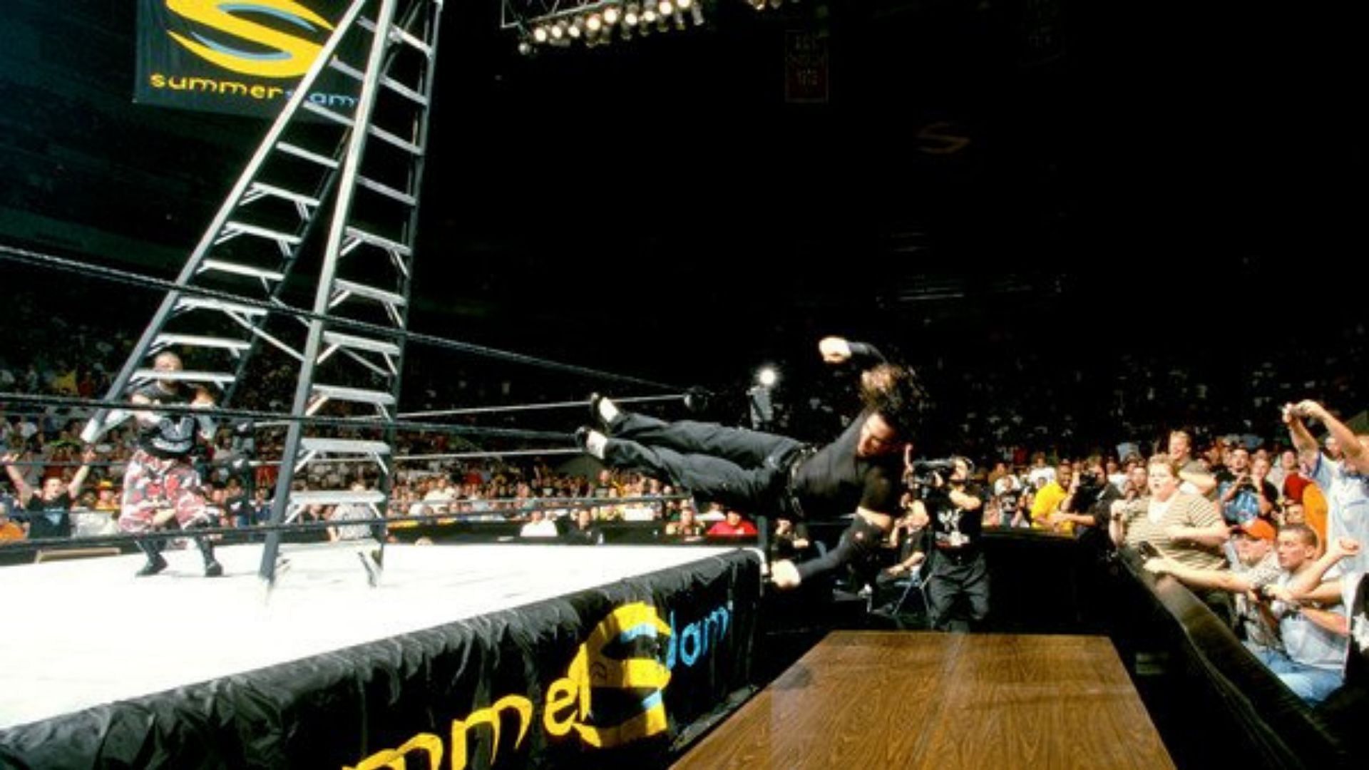 Matt Hardy competing in the first TLC match in 2000