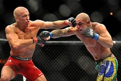 Georges St-Pierre recollects when coach Greg Jackson said "hit him with your groin" during UFC 100 title bout against Thiago Alves