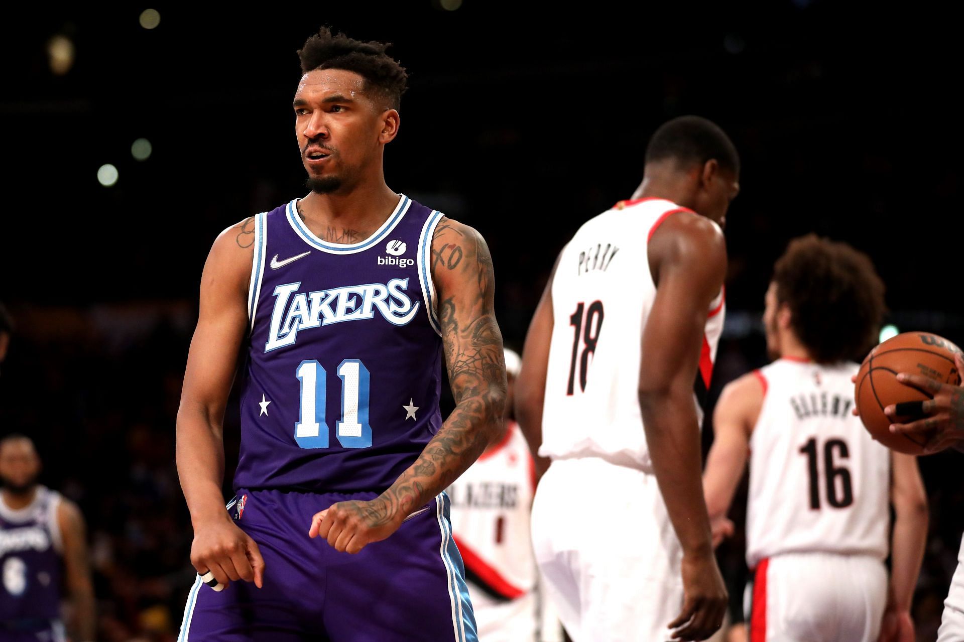 Malik Monk celebrates a play