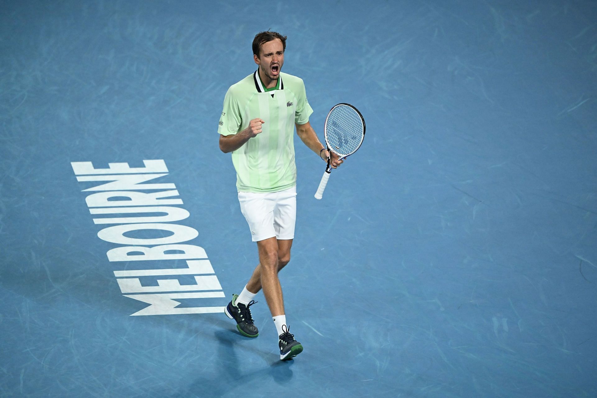 Medvedev after his quarterfinal win over Felix Auger-Aliassime.