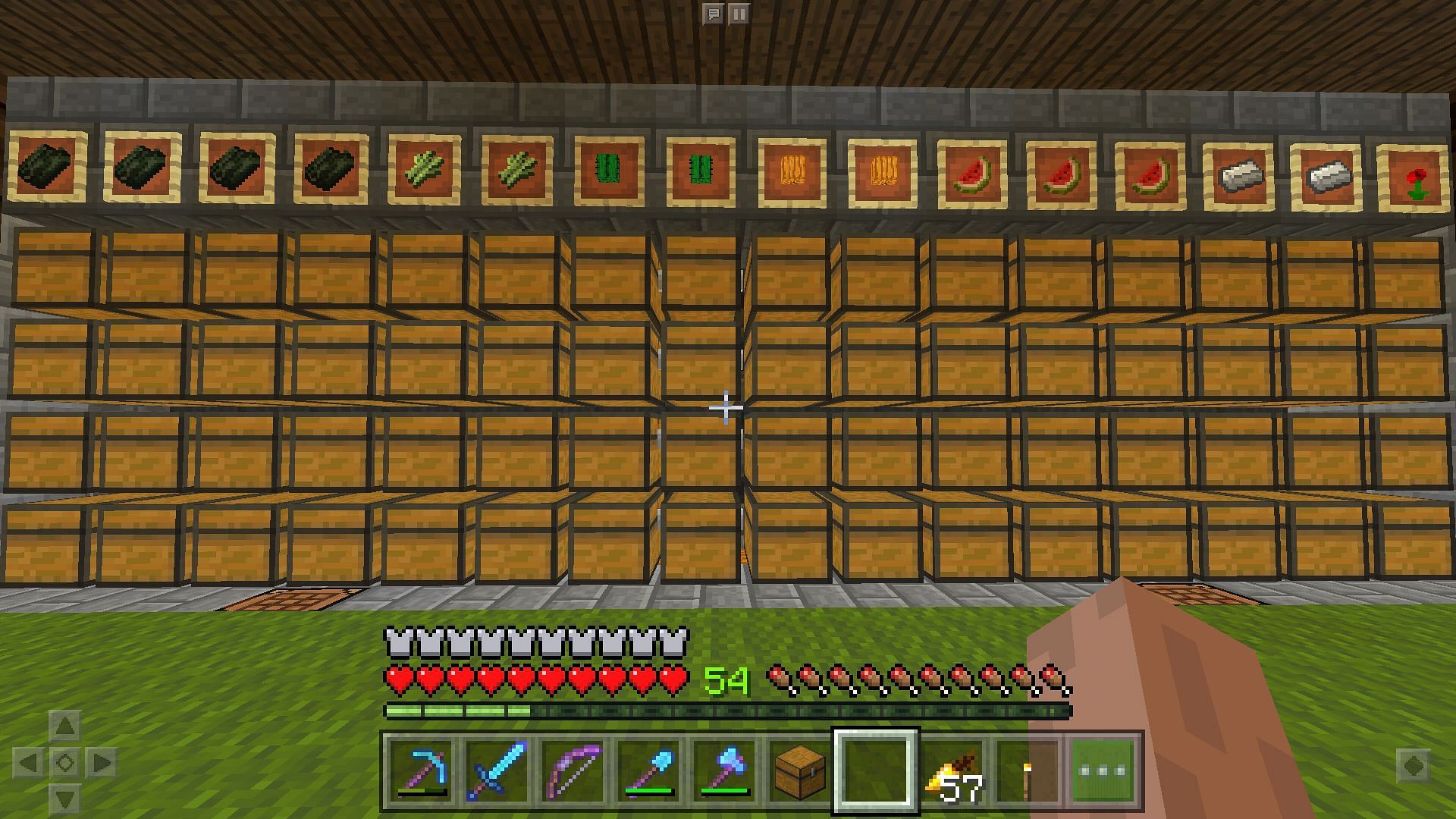 Keep chests for every single item (Image via Minecraft)